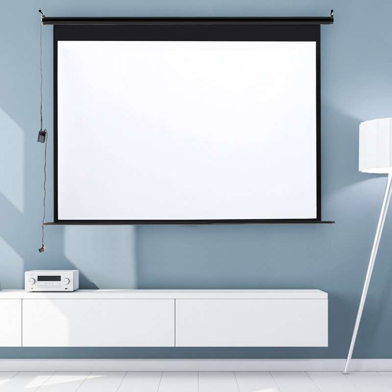 Inbox Zero Outdoor Electric Projector Screen Projector Screen, 110cm H x 172cm W x 0.38cm D