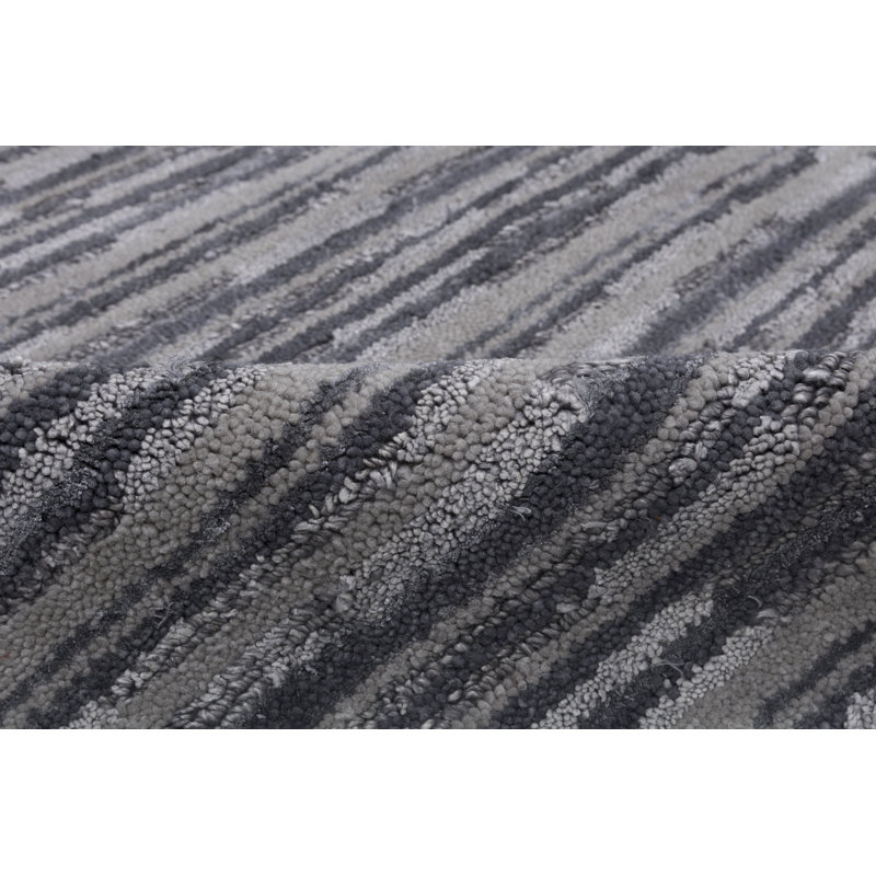 Hand Knotted Striped Rug