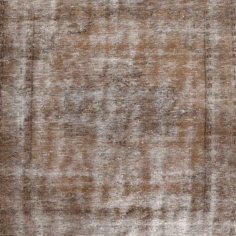 Tapis oriental brun / gris, Carré 6 pi