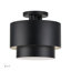 Plafonnier semi-encastré noir moyen 2 lumières Acklin-236494883-236494882