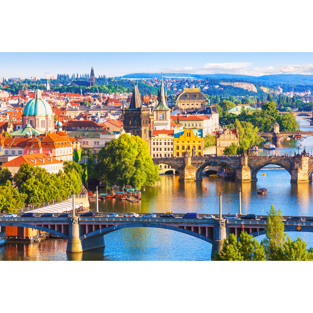 Die Brücken von Prag - Fotografie auf Leinwand