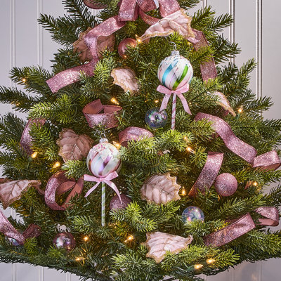 6" Glass Lollipop With Glitter Ornament