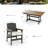 6 Person HDPE Outdoor Dining Sets With Wicker Chairs And Thick Cushions