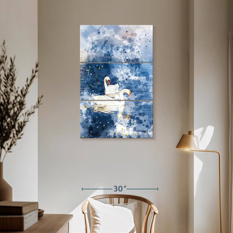 Brampt Swans Amour, 57" H x 36" W