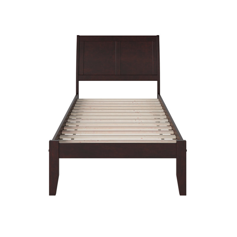 Lit plateforme en bois massif Lempley, Espresso