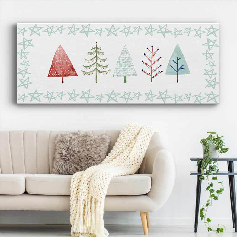Toile tendue de la collection C-Gallery de Christmas Tree Whimsy, H 20 po x l 50 po x P 1,5 po