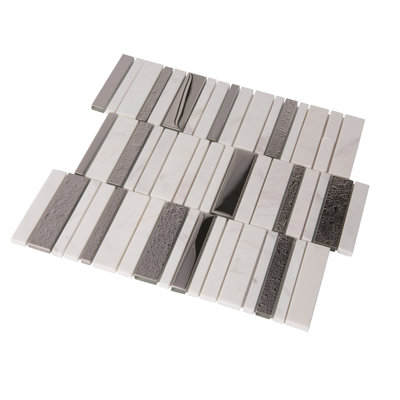 4" x 1" Glass Mosaic Wall & Floor Tile