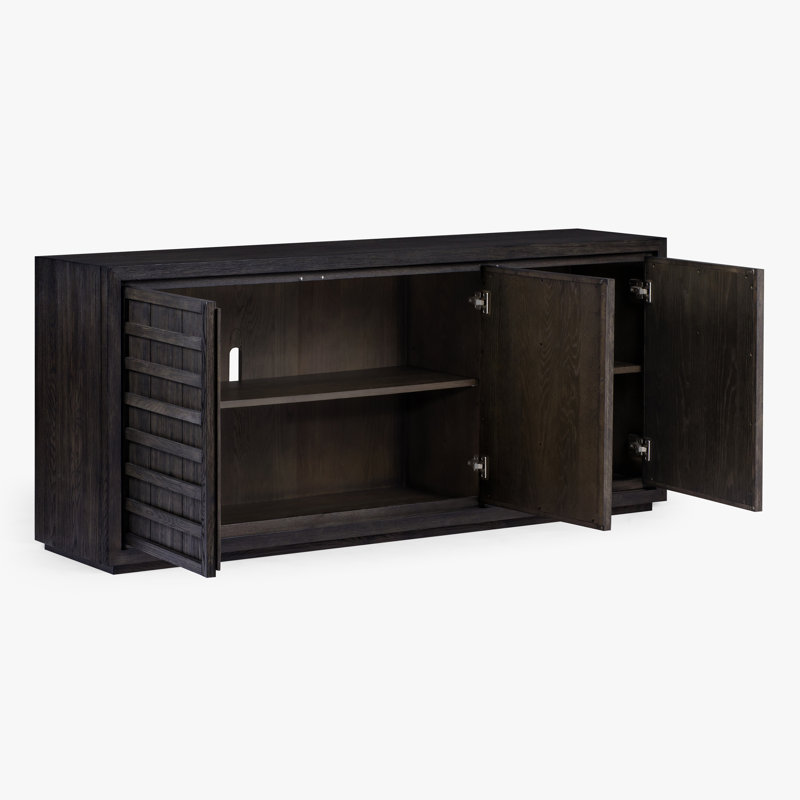 Buffet en chêne de 72 po Scotty, Gris anthracite