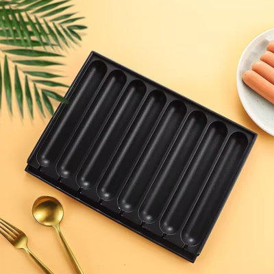 Plat à saucisses Machine à saucisses à 8 tubes avec saucisse antiadhésive pour les amateurs de hot-dogs - pour l'extérieur et la maison