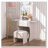 Small Space Makeup Vanity with Stool
