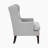 Keisha 29" Traditional Wingback Accent Chair with Textured Fabric Upholstery, Button-Tufted Back & Foam Cushioned Seat-1295296730