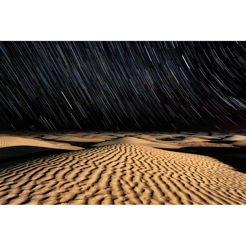 Étoiles et sable - ciel nocturne dans le désert du Sahara par Cinoby, H 8 po x l 12 po