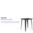 Angeleca Commercial Square Metal Indoor-Outdoor Table-1717710897-1706821941