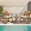 Chaise berçante en bois avec coussins Angelik