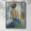 «Lady in Blue», reproduction encadrée - bois massif-401319723