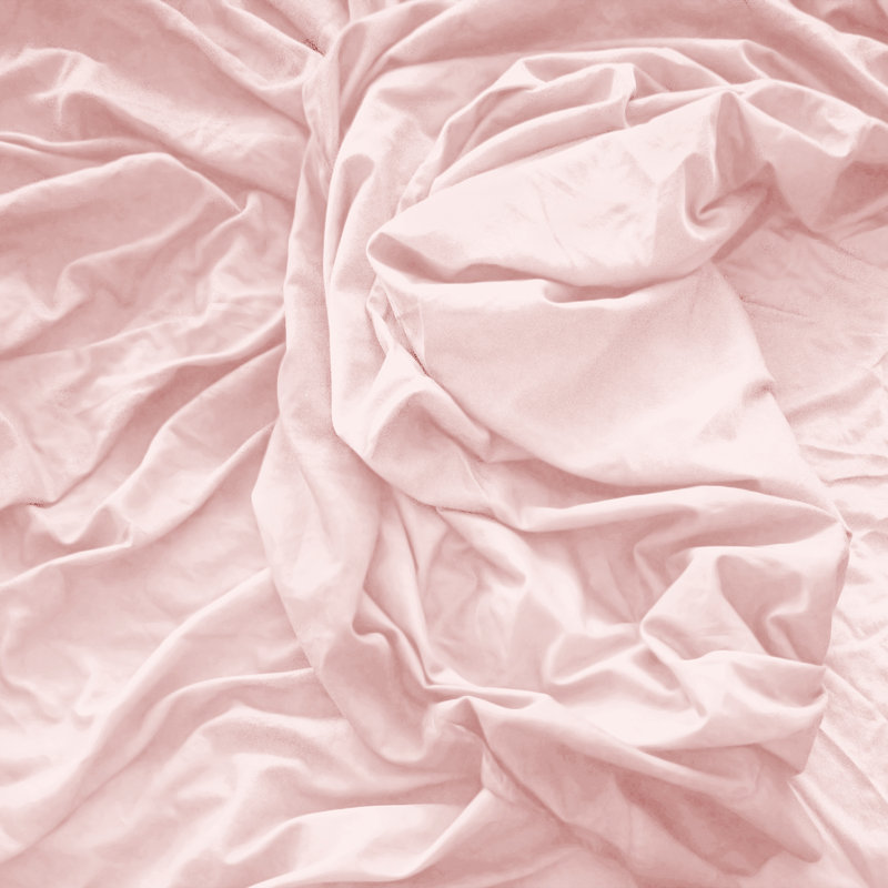Luxe Light Pink Cotton Full/Queen Duvet Cover Set