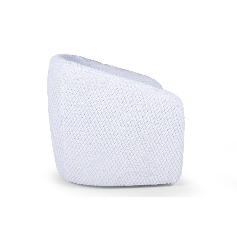 Modern White Swivel Accent Chair