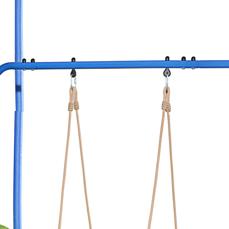 14FT Green Trampoline with Slide, Swings, and Basketball Hoop