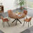 Solid Wood Round Dining Kitchen Table, 47.2", Intersecting Pedestal Base, Seats 4-6 | Gift Idea-2143005299-2143005302