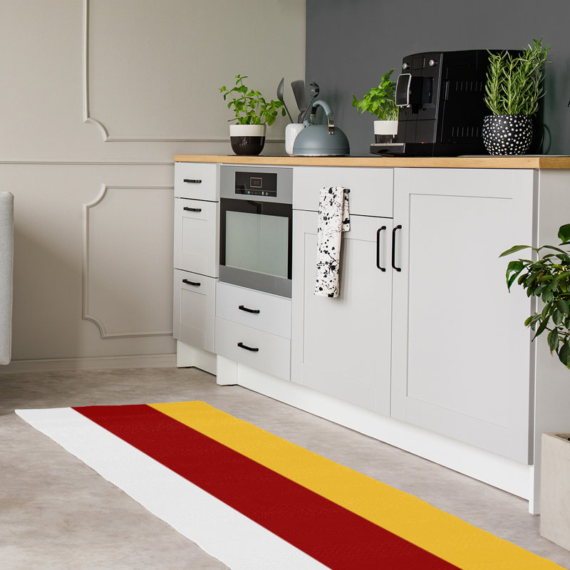 Tapis de zone rouge/jaune, Tapis de couloir 2 pi 6 po x 8 pi