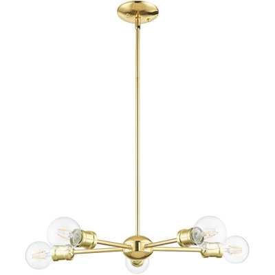 Lustre spoutnik classique à 5 lumières Carragan