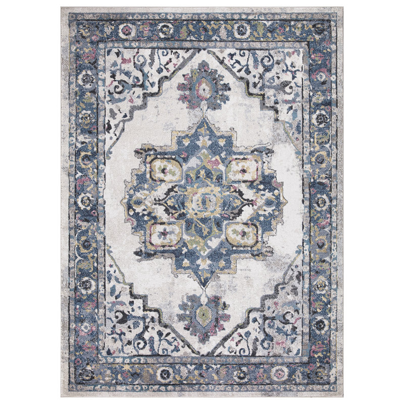 Emmah ivoire marocain usé / ivoire fondu, Rectangle 5 pi 3 po x 7 pi 3 po