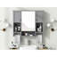 Armoire de rangement murale moderne 35 po x 28 po, armoire de salle de bain murale avec miroir, armoire à pharmacie avec barre à serviettes