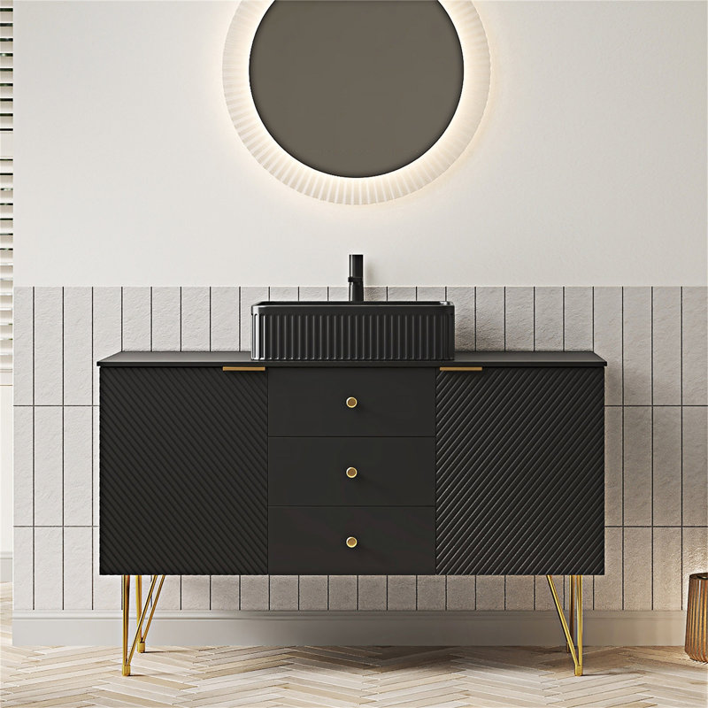 Meuble-lavabo autoportant avec lavabo