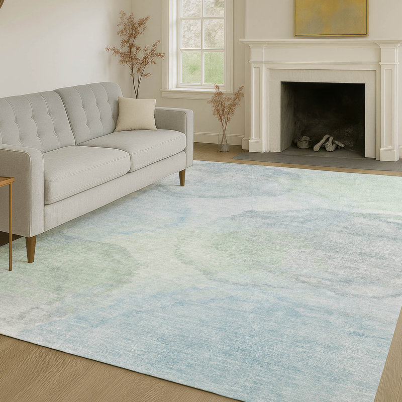 Machine Washable Indoor/Outdoor Chantille ACN2443 Casual Rug, Sky, 2'6" x 3'10"
