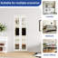 White Mirror Surface Solid + Manufactured Wood Unfinished Bi-Fold Door with Hardware Kit-117215167