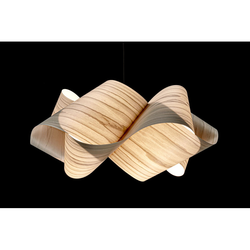 Swirl 1 - Light Pendant, Gray, Matte Black, E26