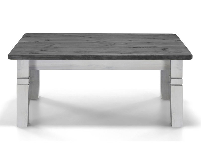 Hoboken Four Leg Coffee Table, White, Grey/Brown/Blue