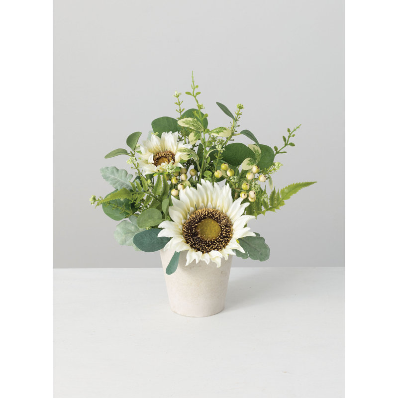 Arrangement floral mélangé en pot