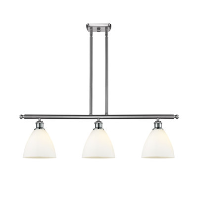 Luminaire suspendu linéaire à 3 lumières pour îlot de cuisine Amnah