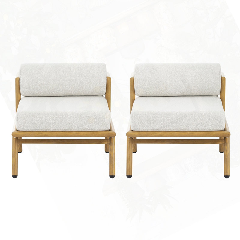 Outdoor Patio Iron Club Chair Set Of 2