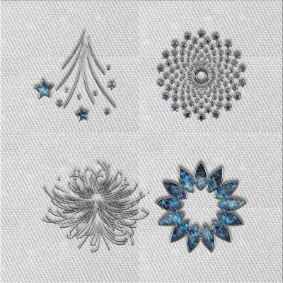 Tapis gris/noir/bleu à motifs