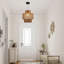 1 - Light Farmhouse Boho Woven Rattan Pendant
