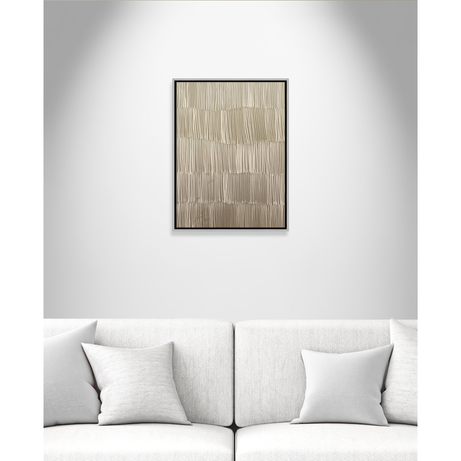 Linear Calm I Print by , 25.5" H x 19.5" W, Silver Floater