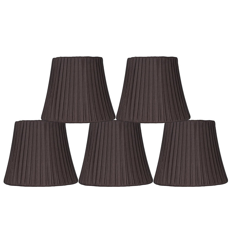 5'' W Silk Empire Candelabra Shade, Chocolate