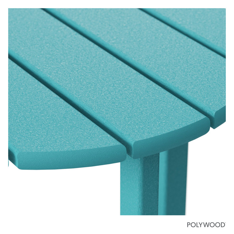 Table d'appoint ronde 18 po POLYWOOD, Turquoise