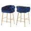Ensemble de 2 chaises de salle à manger, tabourets de comptoir modernes de 28 po, tabourets de comptoir avec structure en fer, dossier et coussin moelleux, repose-pieds-1916695981