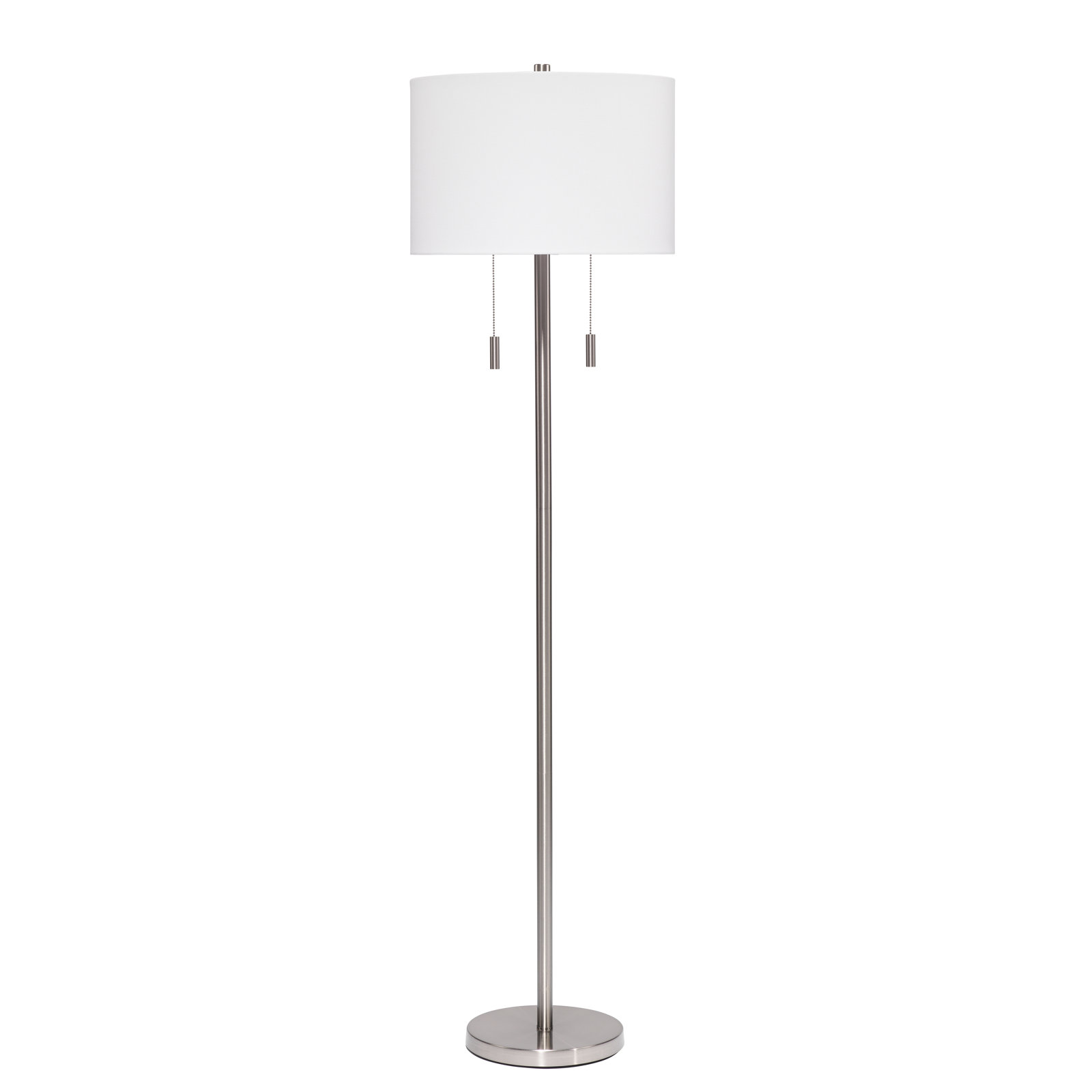 Senn 64'' Dimmable Floor Lamp, Matte Silver
