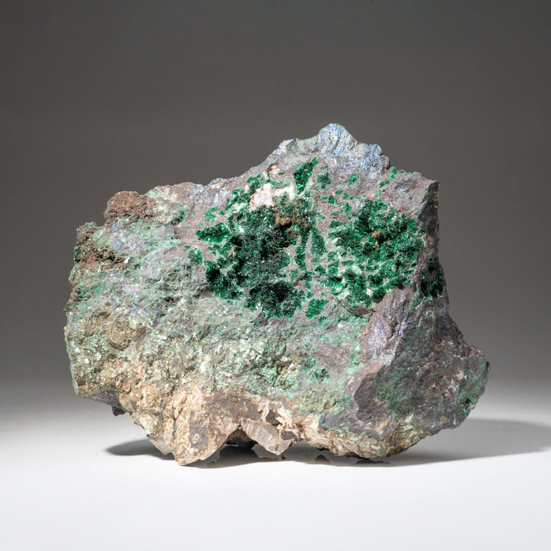 Malachite Crystals on Cuprite Matrix from Shaba Copper Belt, Katanga (Shaba) Province, Democratic Republic Of The Congo (Zaire)