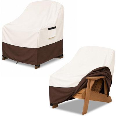 Ensemble de 2 housses de chaises Adirondack de l 30 po x P 34 po x H 36 po, pour l'extérieur et l'extérieur