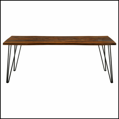 Neve Grey Sheesham Live Edge Dining Table, Combining Natural Beauty and Modern Elegance for a Unique Dining Experience.