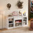 Media Console Table With Large Storage Cabinet, Modern TV Media Entertaionment Stand, White