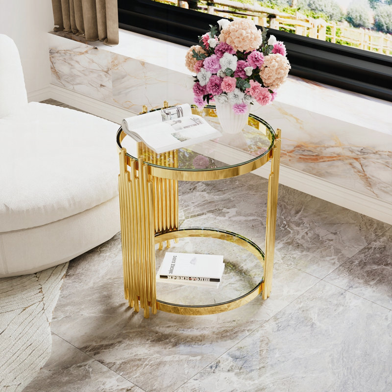 Table de bout moderne pour le salon, Transparent