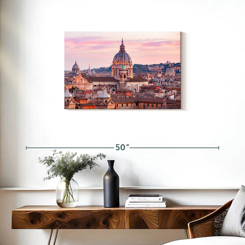Paysage de coucher de soleil Kavia Rome, H 20 po x l 30 po