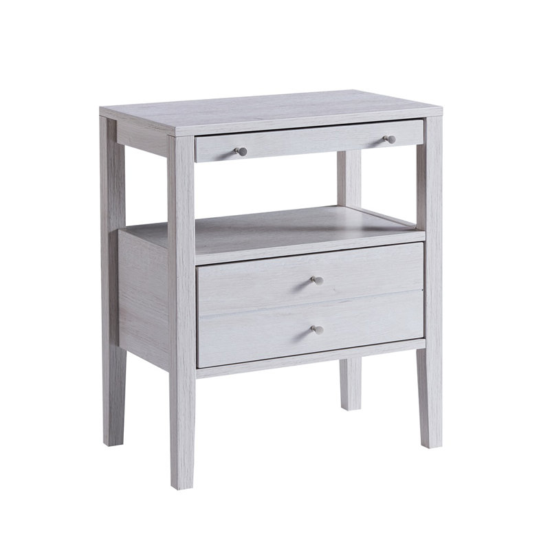 Table d'appoint Demedrick, chêne blanc, Chêne blanc