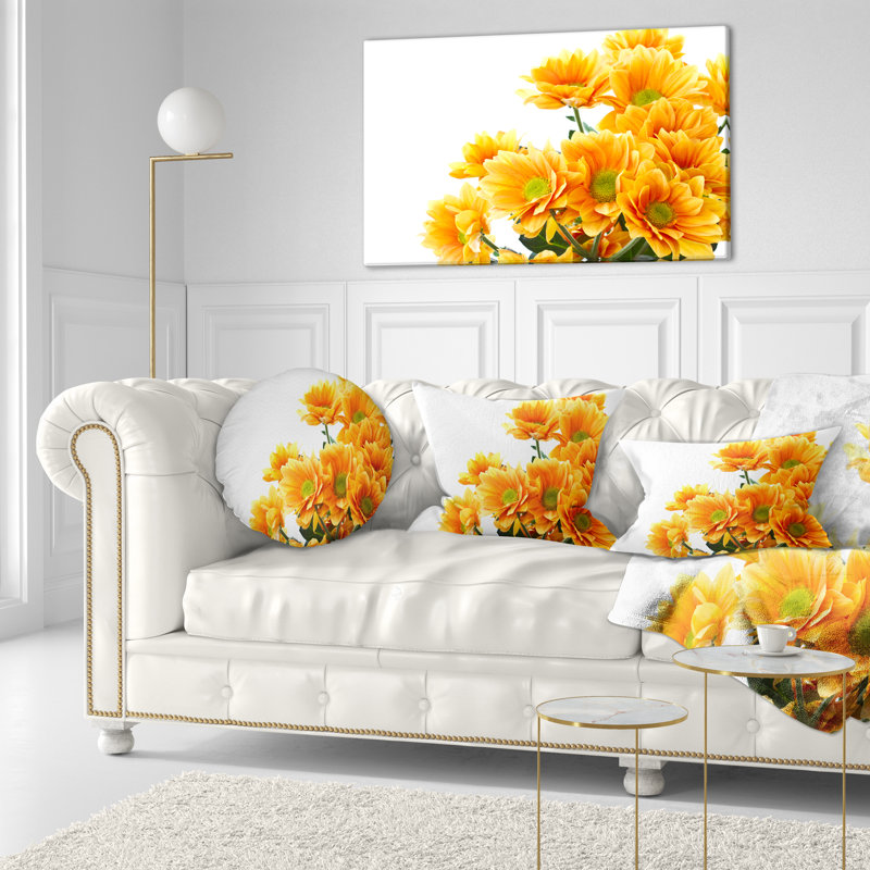 Coussin lombaire floral chrysanthemum